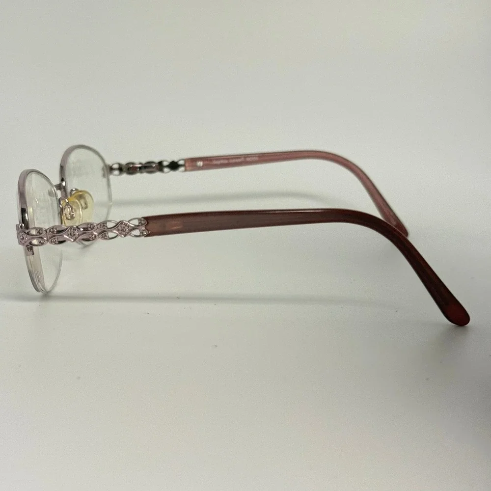 Sophia Loren Zyloware M259 Rose Gold Semi Rimless Oval Eyeglass Frames 54-18-135